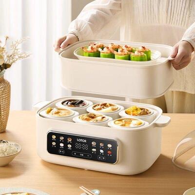 o锅tor徕多电炖大容l用11311218量炖盅隔水炖家全自动蒸炖锅