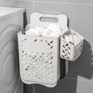 日式脏衣服篓用收纳筐桶洗衣家壁挂墙可篮折叠卫间CBR浴室放生衣