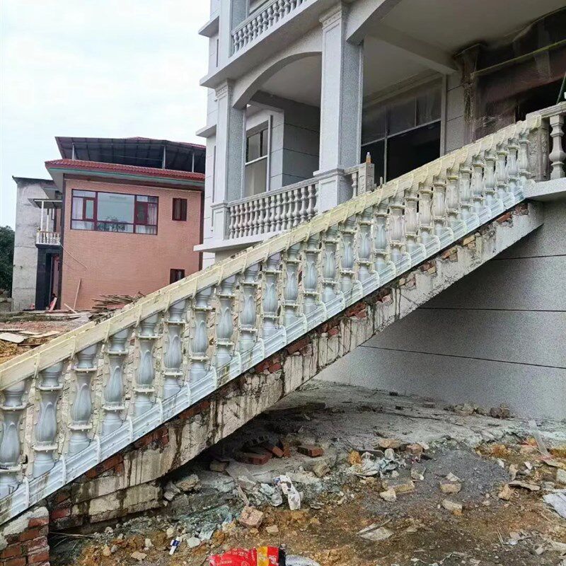 罗马柱水泥楼梯扶手模具加厚塑料坡度栏杆欧式斜坡造型建筑模板