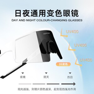 威欧拓变色骑行眼镜日夜两用防雾防风沙公路自行车偏光近视护目镜