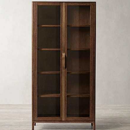 美式乡村RH实木橡木法式复古天地锁单门双门四门书柜橱柜餐边柜