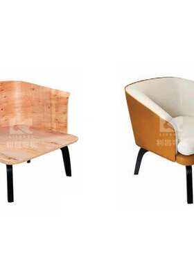 FC-A369意式极简现代家用舒适北欧休闲沙发弯曲胶合板弯弯板