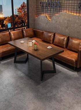 咖F997H9SH啡厅民谣小酒馆卡沙发茶酒吧实木桌椅楼组清合吧工座业