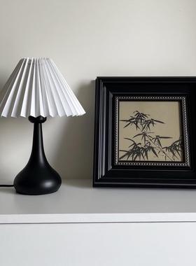 中式客厅装饰画法式墨混搭竹国房风壁画玄关书黑色方形新小GYC框