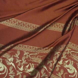 明制金汉服马面裙提布CB-O5-41色国织风旗袍童装花年服织面料