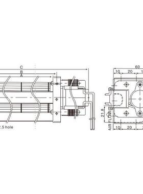 40*350贯V流机铝合金叶轮110V220滚筒式风横STV流流风贯扇大风量