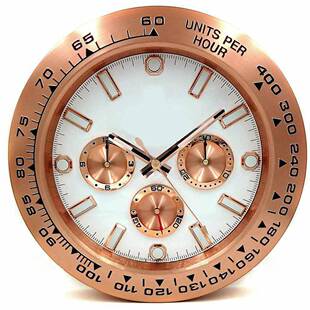 T6111欧式创意钟表客厅时英金色尚挂钟简约轻挂奢石时钟挂墙家用