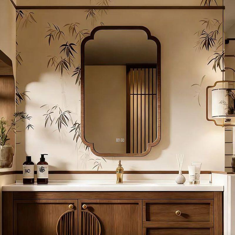 现代中式梅花镜子壁挂创意洗手间酒店民宿梳妆镜玄关镜卫生间镜子,家装主材,浴室镜,淘宝优惠券,粉丝福利购,淘宝优惠卷