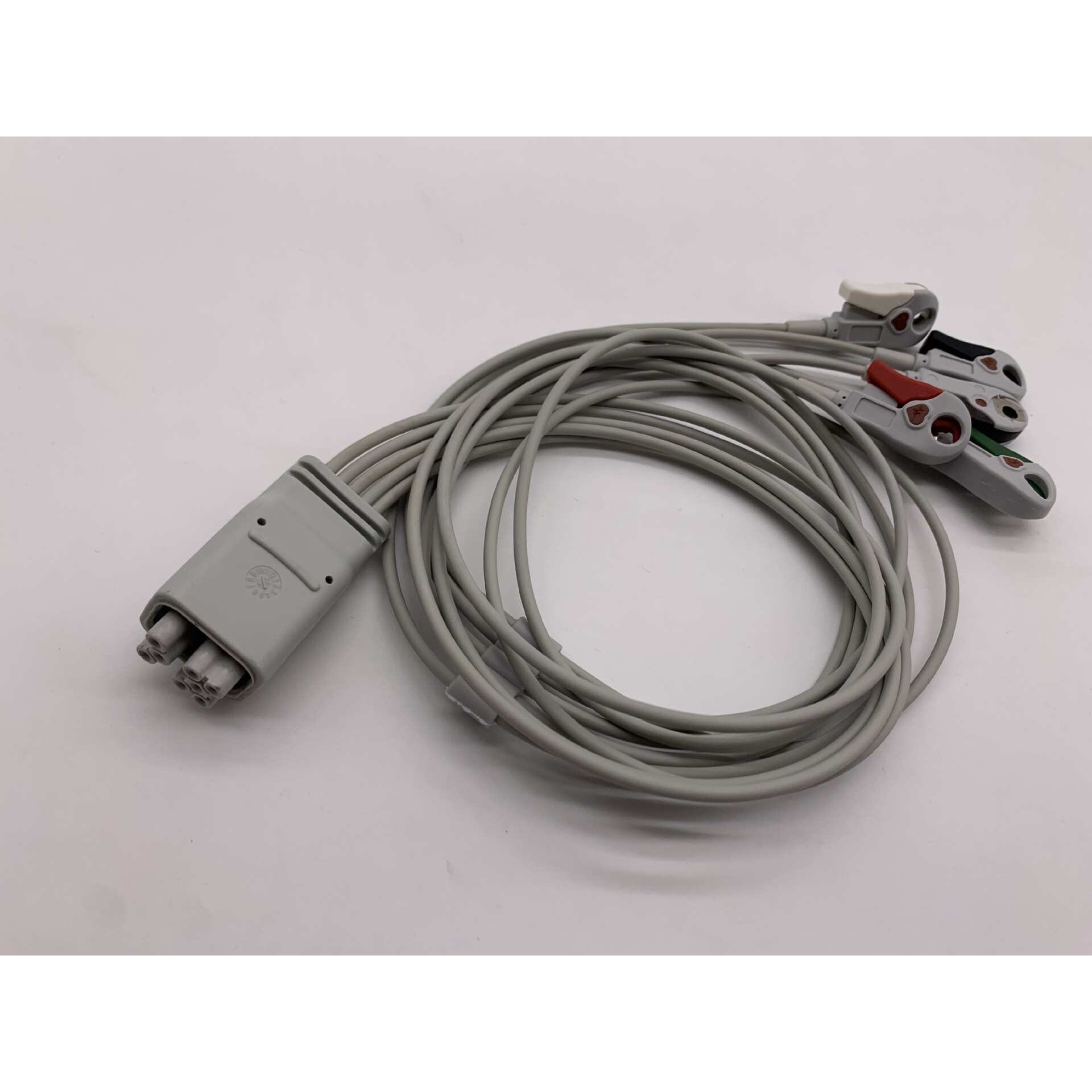 兼容GE心电监护仪配件五导夹式导联线动态导联线八孔