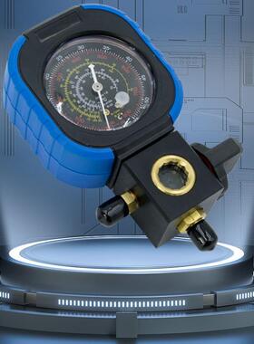 加氟单表阀空调压力冷表表加PQE制冷剂媒雪种加表空调冷媒加氟阀