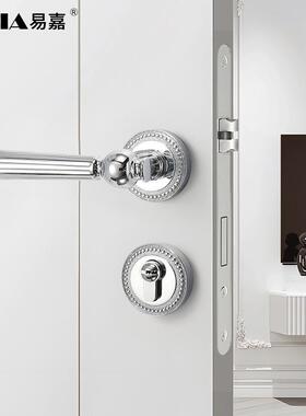 金色古卧门锁南瓜锁法间式轻奢室内卫生间室房门锁磁复吸静音72F8