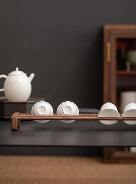 胡架桃功木茶杯架茶收38542纳架沥水置物架晾杯实木杯托夫具茶道