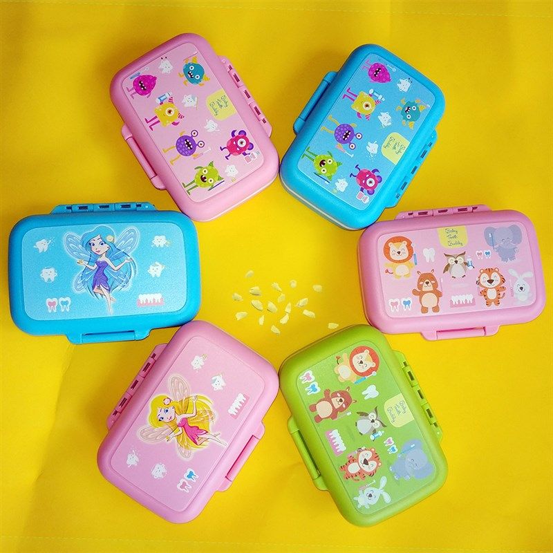 Baby tooth box寶寶乳牙盒teeth kit可爱儿童卡通牙齒收藏紀念盒