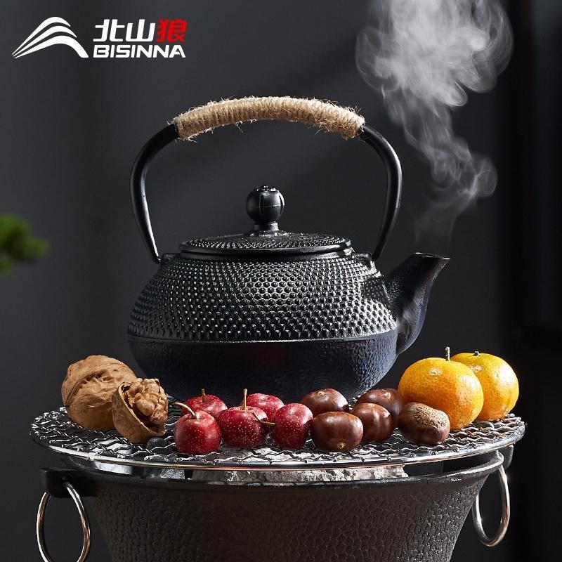 北山狼铸铁壶煮茶壶室内烧水泡茶壶炭火炉电陶炉器具专用围炉茶壶