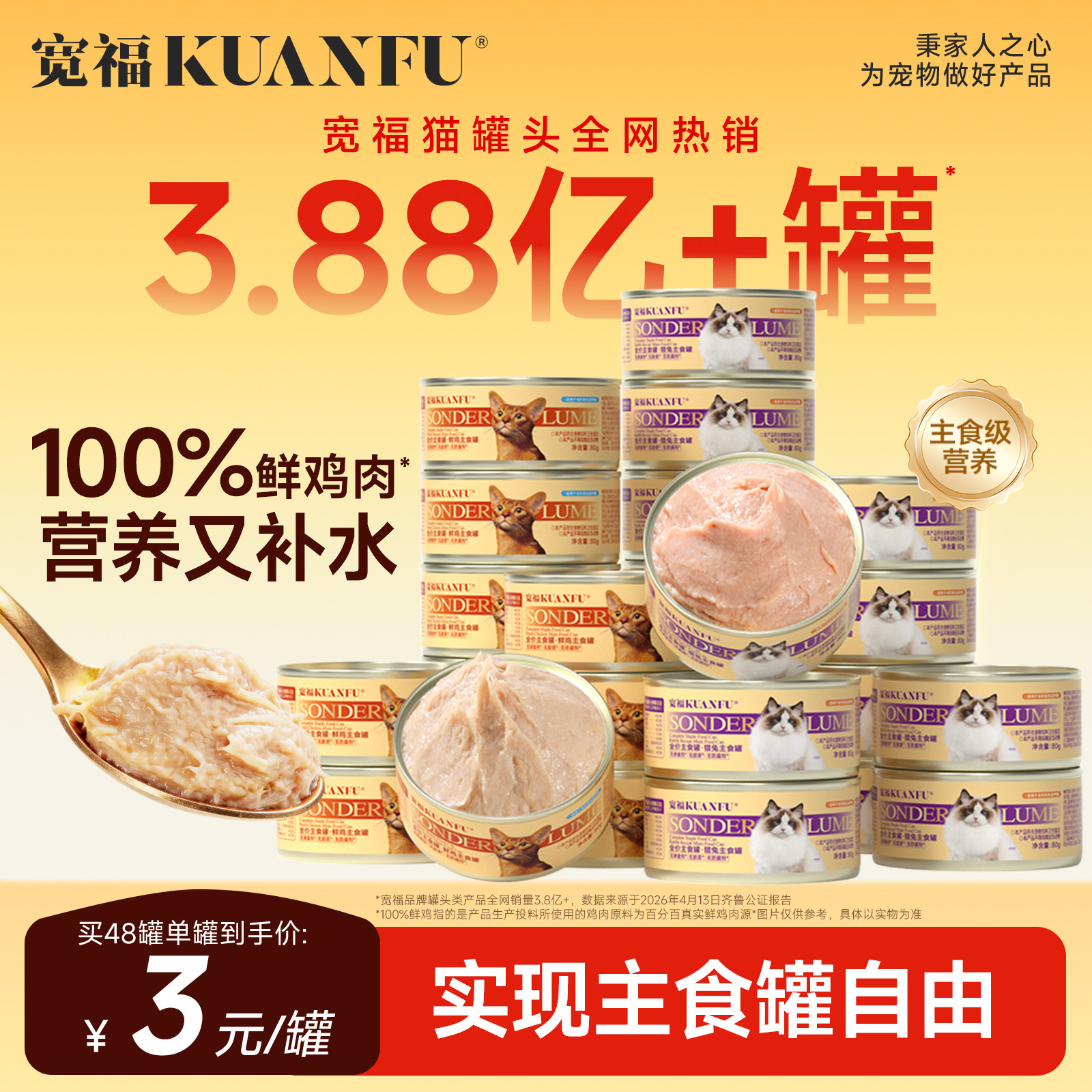 宽福猎兔主食罐80g*8 19.2元 - 86线报