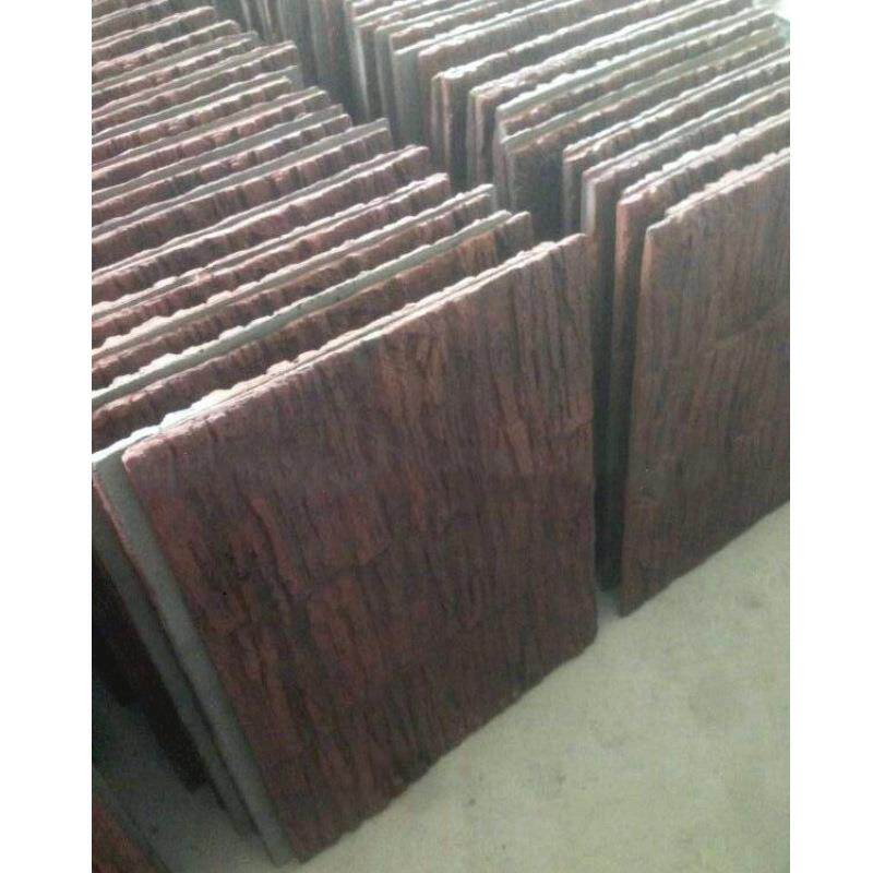 硬质仿真树皮瓦玻璃钢树皮屋顶复古树皮屋面贴墙水泥树皮瓦