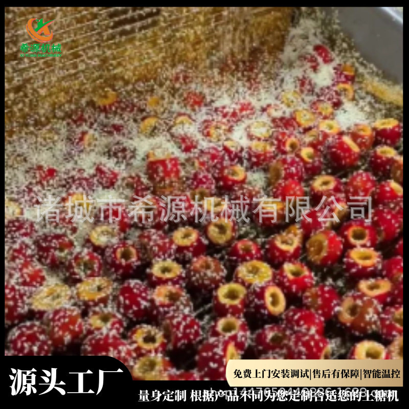冰糖葫芦上糖浆机山楂裹糖机 带加热保温系统冻干秋葵淋糖机厂家