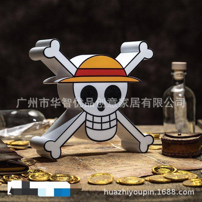 骷髅头游戏氛围夜灯图标灯三档位调节灯USB变色七彩夜灯拾音灯