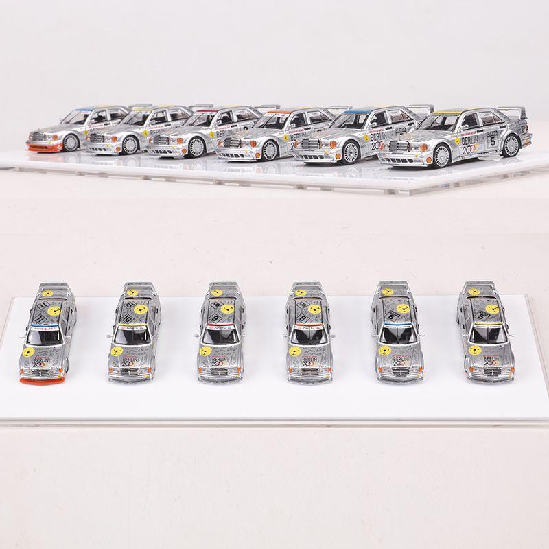seeker1:64奔驰190e2.5-16EVO柏林熊六车套装仿真合金汽车模型