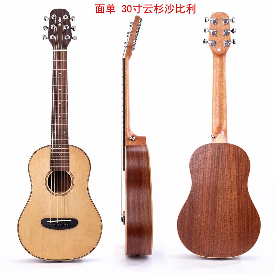 迷你旅行小吉他30寸云杉单板guitar乐器实木儿童民谣吉他便携初学