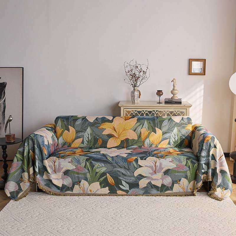 美式乡村繁花沙发巾夏季田园风花卉一片式沙发盖毯全包沙发套罩,农用物资,其他肥料,淘宝优惠券,粉丝福利购,淘宝优惠卷