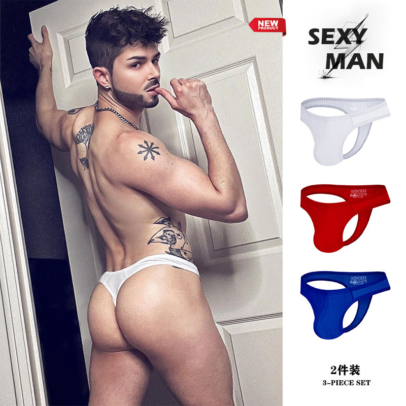 两条装男士内裤纯棉舒适透气低腰单丁字裤性感提臀纯色运动青年潮,女士内衣/男士内衣/家居服,男丁字裤,淘宝优惠券,粉丝福利购,淘宝优惠卷