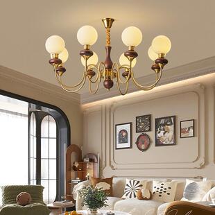 魔豆中古客厅吊灯玻璃南洋北欧美式复古风创意餐厅卧室主灯法式灯