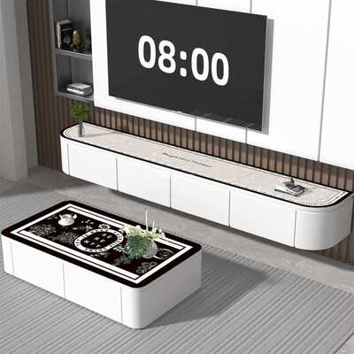 电视柜台面保护垫轻奢感餐边柜防水盖布玄关长条桌布茶几垫子