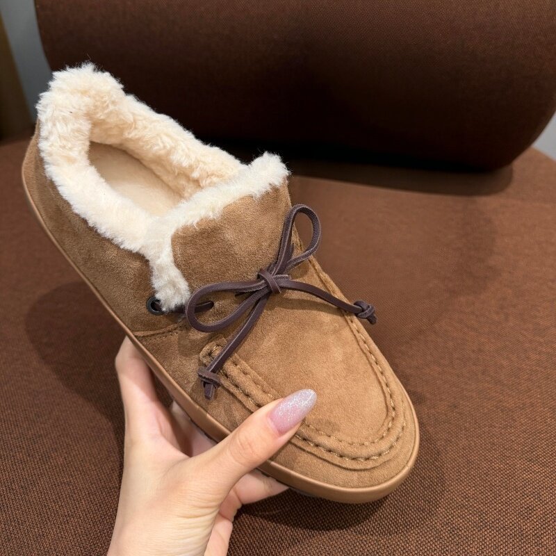 维多娜羊皮毛一体保暖雪地靴女