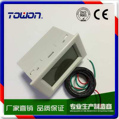 LCD D85-2042A AC200-450V AC199.9A 白壳交流电流表电压表二合一