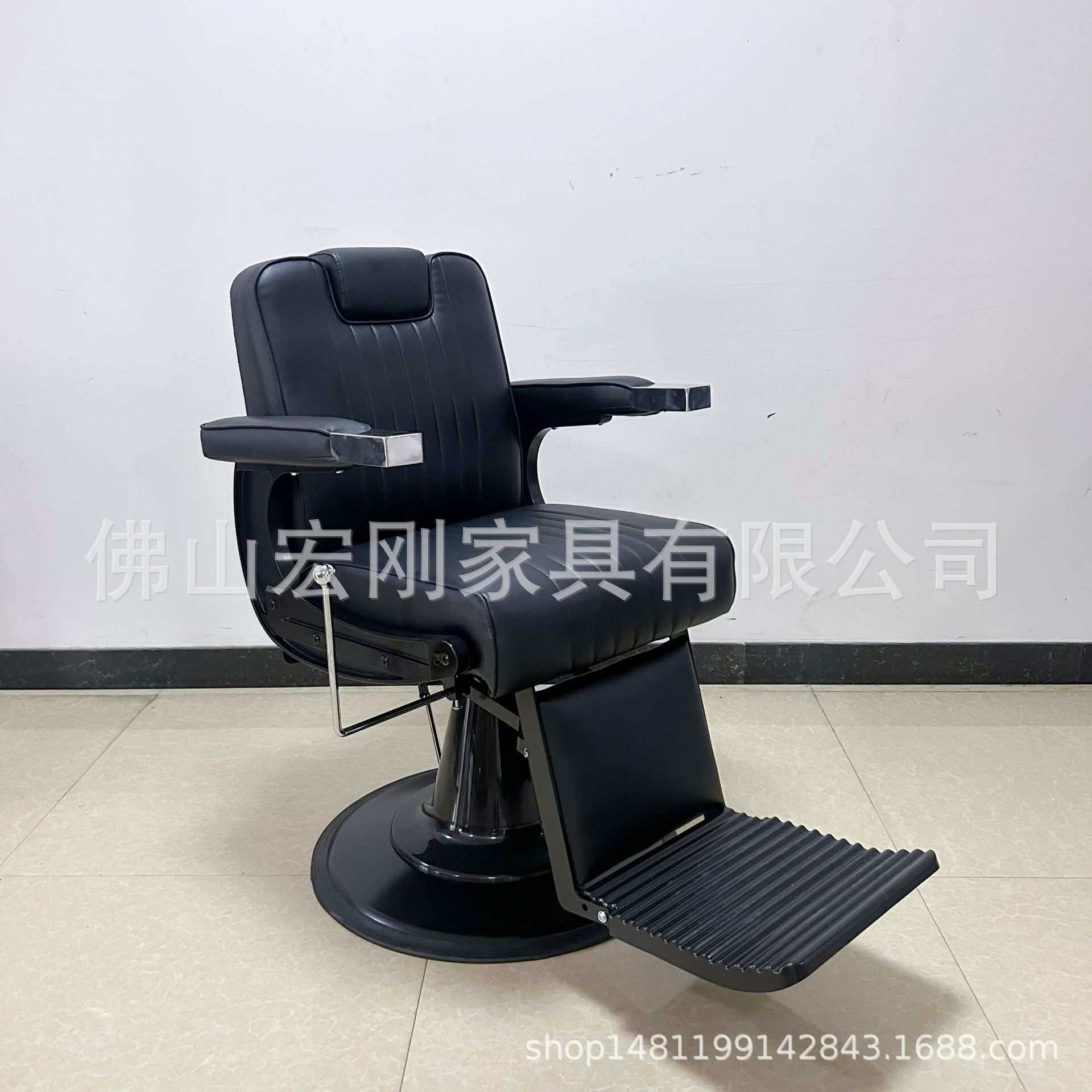 理发大椅厂家外贸出口放倒油头复古旋转升降美发刮胡椅发廊剪发椅