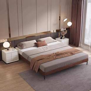 中古风实木床无床头1米5榫卯结构家用主卧2025新款复古1.8米大床