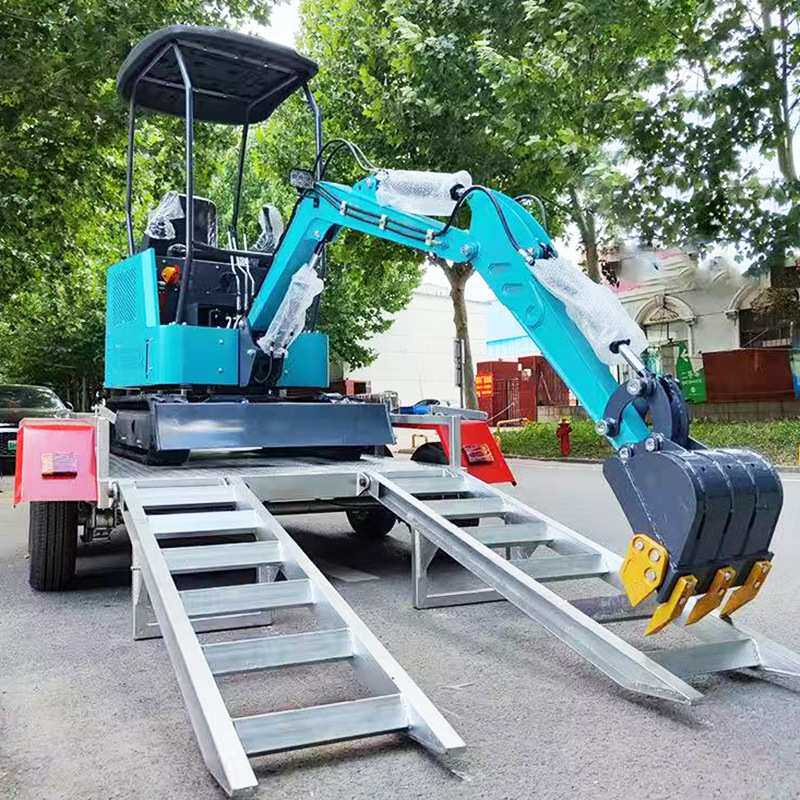 厂家直销挖掘机拖车 平板运输车 热镀锌挖机工具车出口热销拖板车