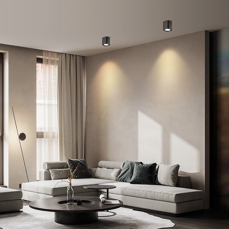 后现代轻奢创意led射灯简约现代卧室客厅书房餐厅过道明装天花灯