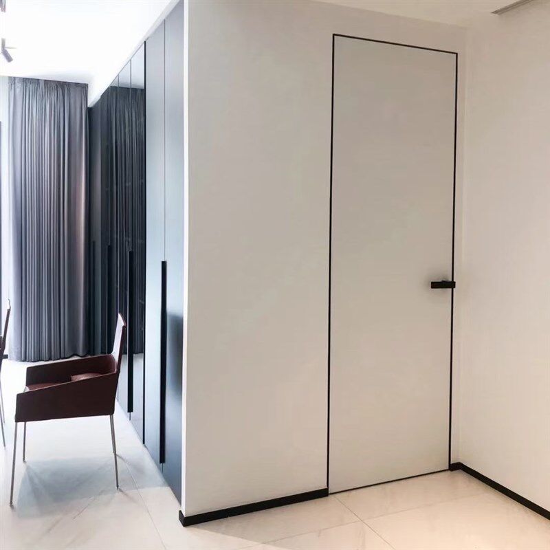 铝木生态室内极简卧室门窄框网红房门现代简约隔音木门套装门常州