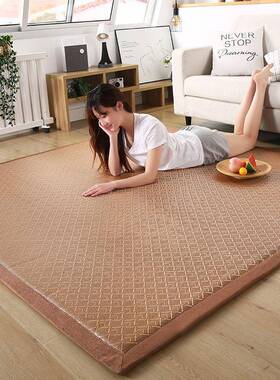 夏地板睡觉垫子天卧室榻打地铺加厚日式榻米垫凉席垫铺板上客dqAC