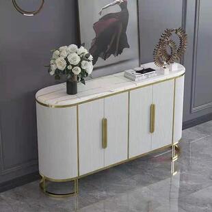 佛山厂家多用途长款客厅置物柜储物柜玄关柜茶水不锈钢台面茶几