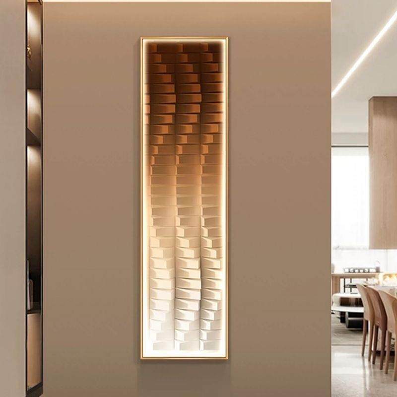 竖窄长条玄关过道画现代线条楼梯间灯画办公室壁灯抽象柱子装饰画