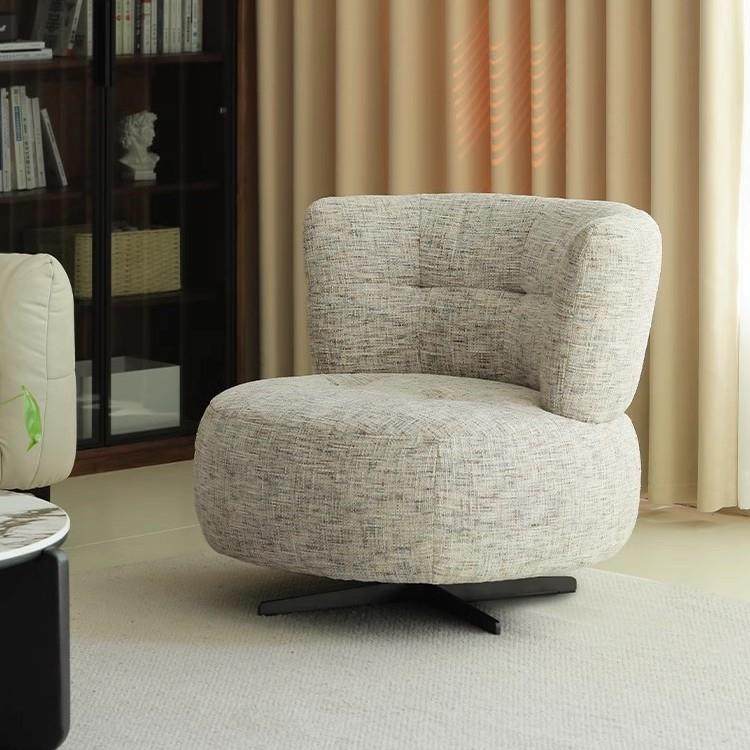 玛琳轻奢单人沙发椅布艺现代极简小户型家用客厅阳台可旋转休闲椅,电子元器件市场,其它元器件,淘宝优惠券,粉丝福利购,淘宝优惠卷
