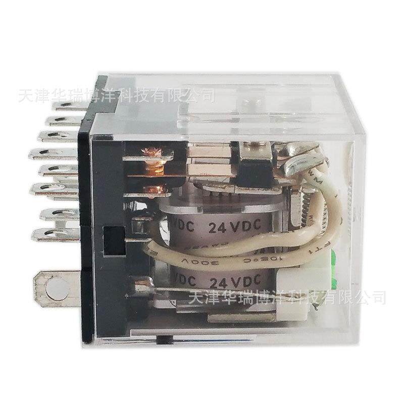 APT/上海二工中间继电器带指示灯透明小型大功率继电器DY4N-DC24V