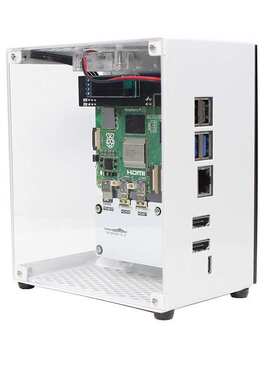 树莓派5 海景房机箱散热风扇 Raspberry Pi 5 主机铝合金散热外壳