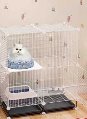 狗笼室内中小型犬栅栏狗狗法斗别墅宠物围栏博美厕所分离柯基犬舍