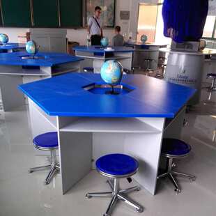 盛好直销实实训室彩色组合拼接桌 六人拼接课桌 六角梯形课桌