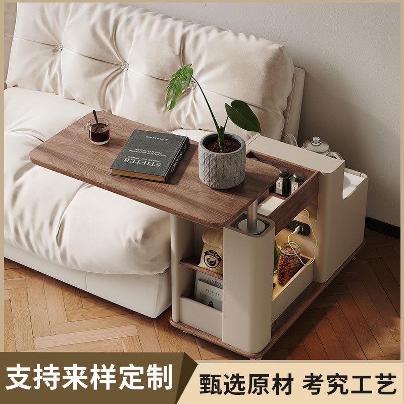 中古风可移动边几茶桌客厅多功能茶几小户型烧水壶升降小推车茶几