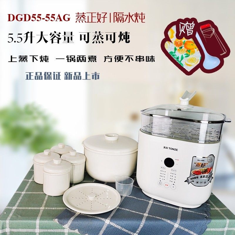 天际电炖炖锅隔水炖大容量超大电炖盅全自动家用蒸炖智能5.5升