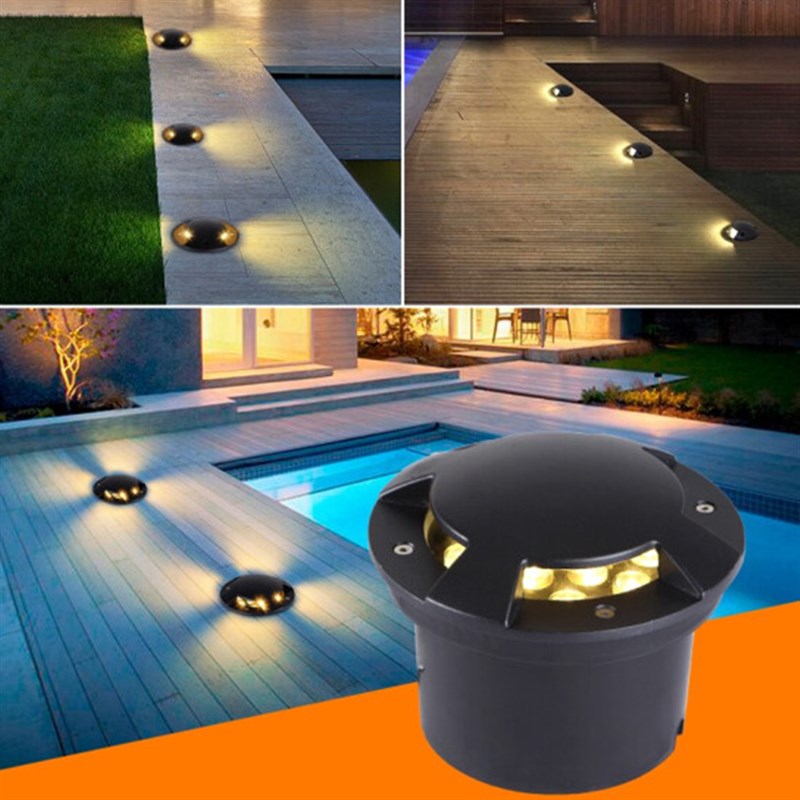 热销大透镜款偏光台阶灯220V/24V户外透光地埋灯防水IP67质保三年