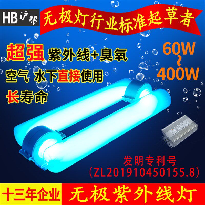 250W大功率商用工业无极灯紫外线灯杀菌灯消毒灯水下工作空气处理