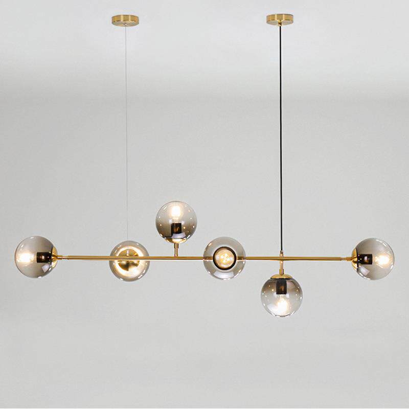 后现代吊灯客厅创意餐厅北欧灯饰网红长条灯大气家用魔豆分子灯具