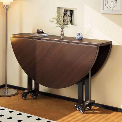 折叠餐桌家用圆形饭桌可移动折叠桌20人家用可折叠新款吃饭大圆桌