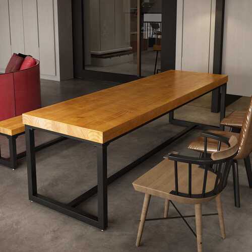 北欧实木电脑桌台式简约现代长桌工作台家用餐桌长条桌书房书桌